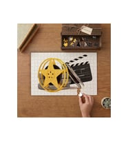 Dizi-Film- Dijital Stüdyo Tasarımı 240 parça Ahşap Puzzle Ahşap Kutuda MP00947