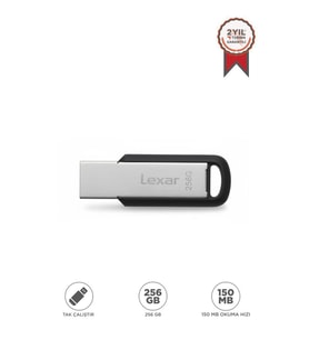 Lexar Metal USB 3.2 Gen1 Flash Bellek 150 MB/s – 256 GB M400 (Siyah)