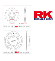 RK Yamaha YZF-R6 16/45T Ön Arka Dişli Set 525 06-20