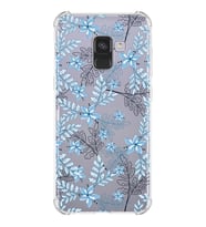 Samsung Galaxy A8 2018 Uyumlu Köşe Korumalı Antişok Kapak Floral Colors Tasarımlı Şeffaf Kılıf