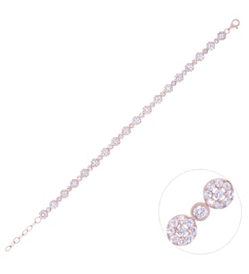 Nusnus Kadın Gümüş Bileklik Rose Gold ZRK 2160 7.9 GR