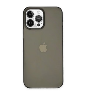 Apple İphone 14 Pro Kılıf Pc Sert Şeffaf Kapak - Siyah