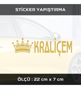 kraliçem taçlı etiket sticker - 2 adet çıkartma araba motosiklet kask atv tablet pc buzdolabı otomobil bilgisayar uyumlu
