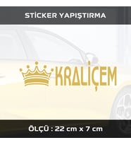 kraliçem taçlı etiket sticker - 2 adet çıkartma araba motosiklet kask atv tablet pc buzdolabı otomobil bilgisayar uyumlu