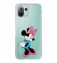 Xiaomi  Mi 11 Lite  Kamera Korumalı Kapak Minnie Mouse Tasarımlı Şeffaf  Kılıf