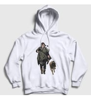 Presmono Unisex Beyaz Daryl Dixon V3 The Walking Dead Kapüşonlu Sweatshirt 520940tt (Beyaz)