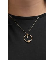 CHARM TOPLU HALKA TASARIM KOLYE 14 AYAR