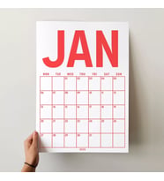2027 Aylık Planlayıcı Duvar Takvimi, 33X48 cm & A4 Poster Takvim, Aile Takvimi, Gökkuşağı Renkleri