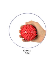 EL EGZERSİZ MASAJ VE DUYU TOPU , YUMUŞAK DİKENLİ TOP TURUNCU RENK  6 CM