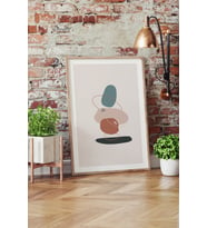 Minimalist Tasarımlı Doğal Ahşap Çerçeveli Tablo