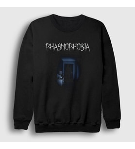Presmono Unisex Siyah Ghost Oyun Phasmophobia Sweatshirt 502791tt