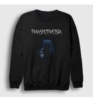 Presmono Unisex Siyah Ghost Oyun Phasmophobia Sweatshirt 502791tt