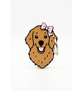 Kurdeleli Golden Retriever Açacaklı Anahtarlık
