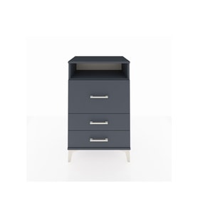 Hyperion Komodin Tek Raflı 3 Çekmeceli 60x44x96 Antrasit-Antrasit
