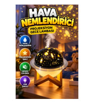 USB Mini Hava Nemlendirici – Projeksiyon Işıklı, Sessiz ve Taşınabilir Aromaterapi Cihazı