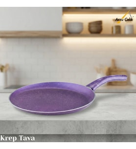 ARZU ÇELİK 28 Cm Granit Krep Tavası - Violet