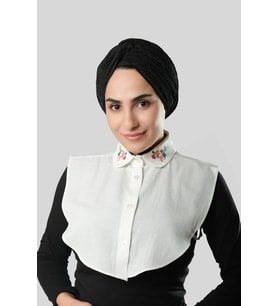 Krem Gömlek Yakalı Boyunluk Terikoton Nakışlı Çiçek Desenli 1023_40