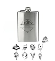 Kelira Kişiye Özel Çelik 10 Oz 300 ml Içki Matarası Özel Tasarım ve Isimli + Huni ile Birlikte & Fotoğraflı (Gri)