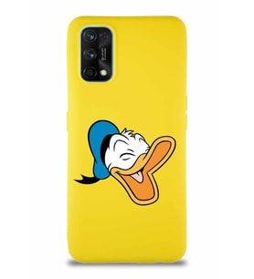Realme 7 Pro Soft Premier Kapak Donald Duck-E Tasarımlı Silikon Kılıf - Sarı (Şeffaf)