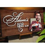 BK Gift Kişiye Özel Karikatürlü Kabartma Tasarım Ceviz Ahşap Bar Tabelası, Home Bar Tabela, Rustik Ev Dekorasyonu, Duvar Dekoru-7