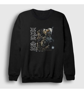 Presmono Unisex Siyah Kourion Iced Earth Sweatshirt 150411tt