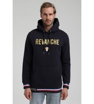 New World Polo Kapüşonlu Lacivert Slim Fit Hoodie 22FWM64036