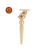 4 Adet Tuva Lüx Metal Ayak 21 cm Mat Altın Mobilya Koltuk Ayağı (Krom)