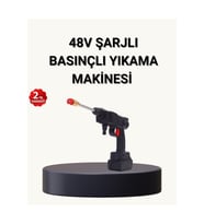 Taşınabilir Basınçlı Yıkama Makinesi – 5m Hortumlu, Köpük Şişeli, 48V Güçlü