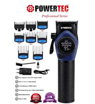 Powertec TR-5100 Profesyonel Saç Tıraş Makinesi 9000 RPM Dijital Ekran Şarjlı Berber Tipi Clipper