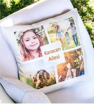 Resimli Yastık Kişiye Özel 4 Fotoğraflı Yastık