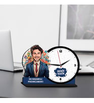 Erkek Pazarlamacıya Hediye Karikatürlü MDF Masa Saati