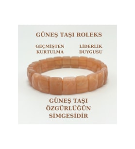 Güneş Taşı Doğal Taş Roleks Bileklik