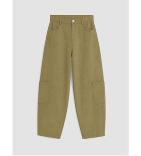 LCW Kids Yeşil Kız Çocuk Gabardin Kargo Pantolon