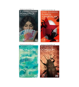 Boyalı Peçe + Ölümcül Yumurtalar + Dönüşüm + Beyaz Diş- 4 Kitap Set - Iş Bankası Özel Set Boyalı Peç