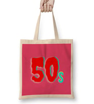 50s Vintage   Retro   Design Slogan Style Art- Tv Kid Movies Bez Çanta Uzun Saplı