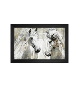 Hayvanlar Temalı Kanvas Tablo 50 x 70 cm Siyah Çerçeve
