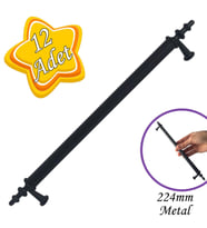 12 Adet Erciyes kulp Siyah 224 mm Kulp Mobilya Mutfak Dolabı Çekmece Dolap Kapak Kulpu Kulbu Metal Kulpları
