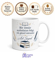 Kişiye Özel Eğitimciye Özel Baskılı Kupa Bardak Öğretmen Hediye
