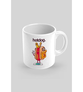 Hotdog Baskılı Kupa Bardak