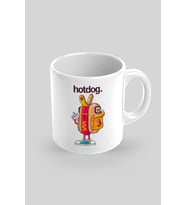 Hotdog Baskılı Kupa Bardak