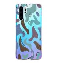 Huawei P30 Pro Uyumlu Kapak Abstrackt Tasarımlı Şeffaf Silikon Kılıf