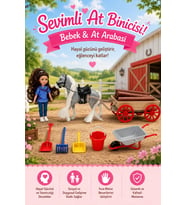 Sevimli At Binicisi ve Römorklu At Arabası Oyun Seti - Aksesuarlı Oyuncak Bebek ve Çiftlik Seti (3+ Yaş)