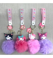 Ponponlu Kuromi Ve Hello Kitty Anahtarlık Alk4246