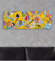 BK Gift Modern Soyut Tasarımlı Panorama Kanvas Tablo 150x50cm-20
