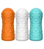 OdinsShop Prizma Hayali 15 cm Gerçekçi Doku Realistik Suni Darbeli Mastürbatör - Turuncu