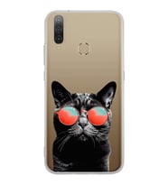 PrintiFy General Mobile GM 10 ile Uyumlu Kedi 3 Kamera Korumalı Şeffaf Kılıf