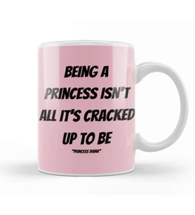 Princess Diana Quotes Art GiftUK Vintage Retro Style Kupa Bardak Porselen