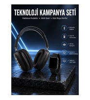 Mey İthalat® Boyun Bantlı Kulaklık ve 7 Kordonlu Yeni Nesil Akıllı Saat Kampanyası Yüksek Ses Kalite