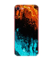 Apple iPhone 5 6 7 8 Plus Se XR Kılıf Desemli Silikon Orange Blue Color 1665