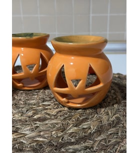 Cadılar Bayramı (Halloween) Özel Kabak Seramik Buhurdanlık/Mumluk (1 ADET).